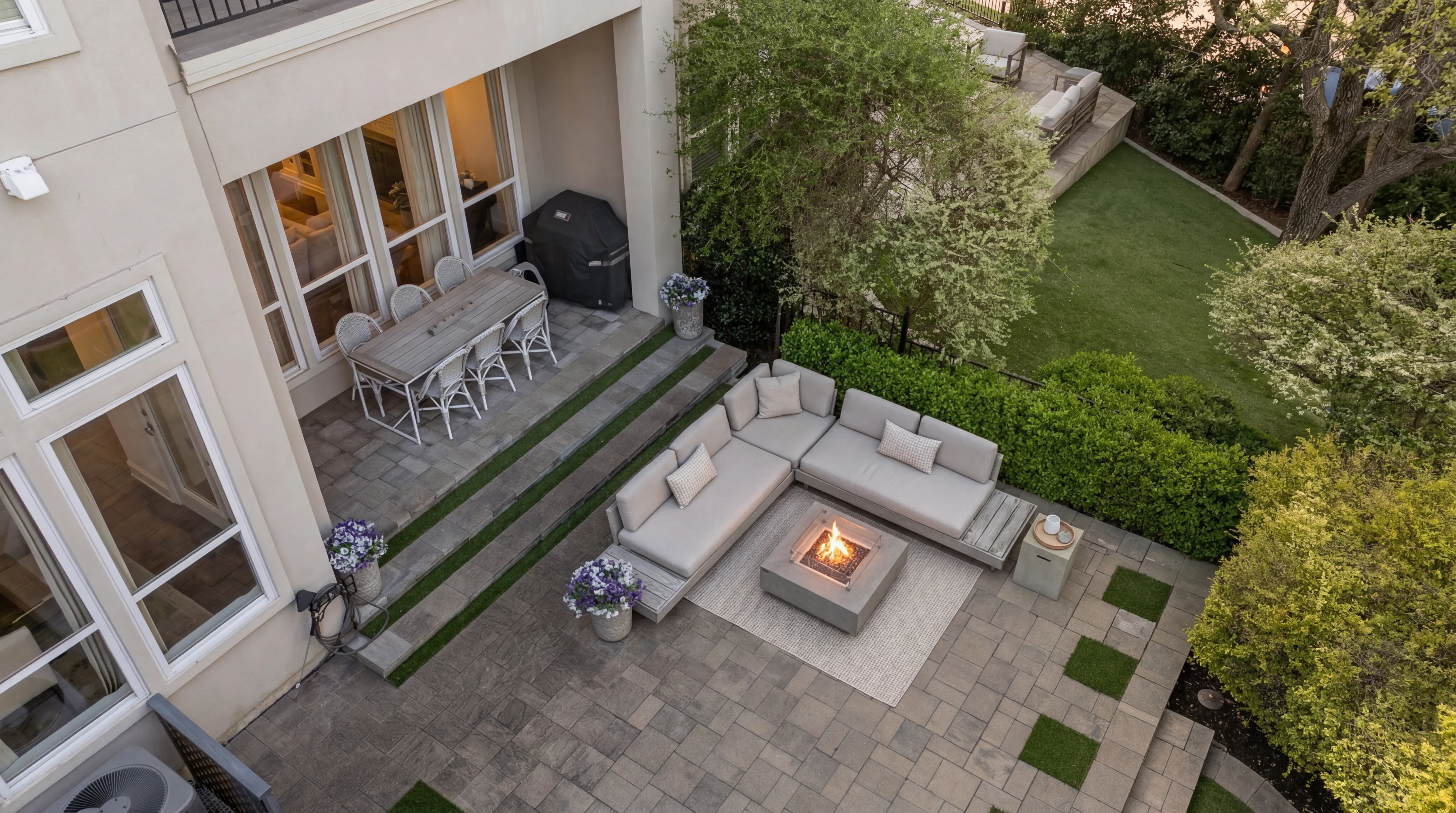 Drone view of property and surroundings